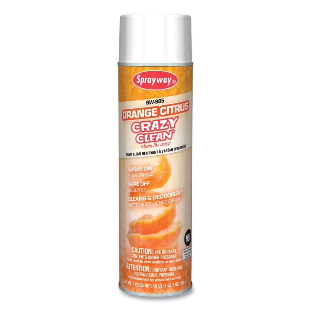Orange Citrus Crazy Clean, Orange Scent, 19 oz Aerosol Spray, Dozen - Image 2