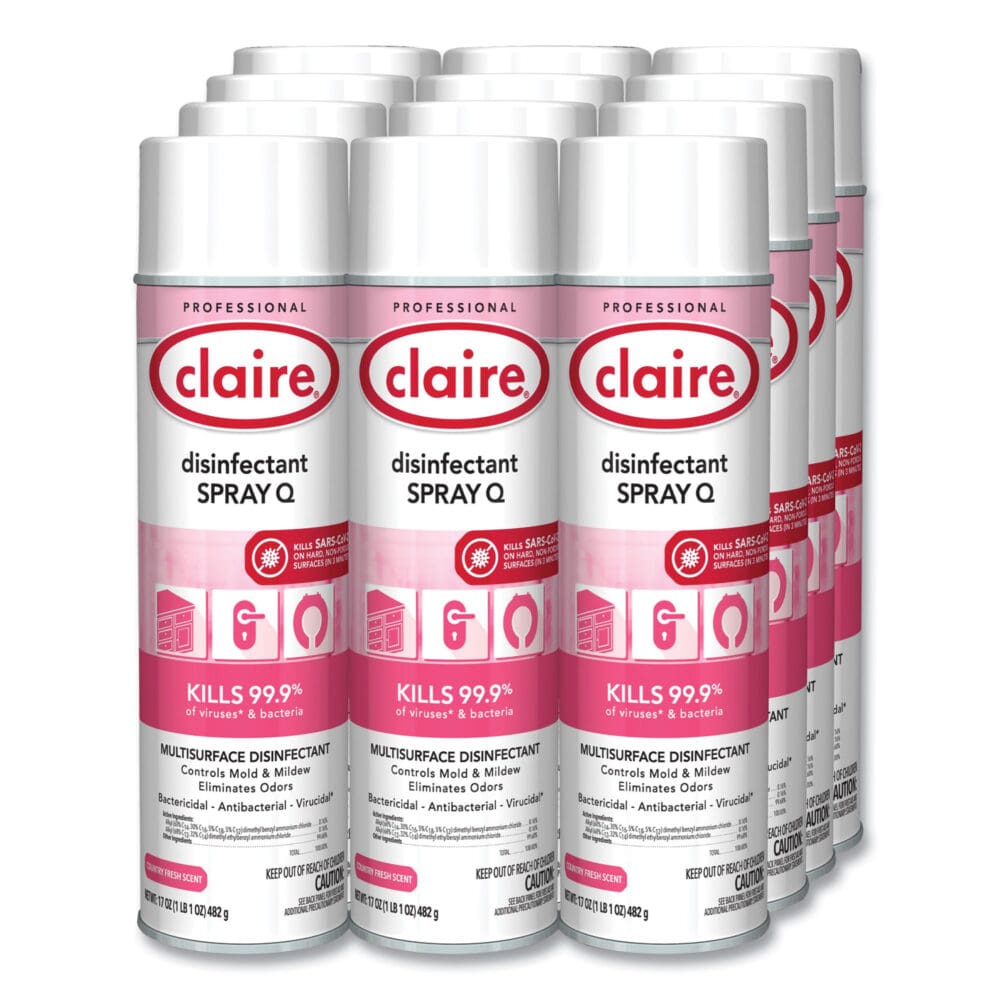 Spray Q Disinfectant, Country Fresh Scent, 17 oz Aerosol Spray, Dozen - Image 3