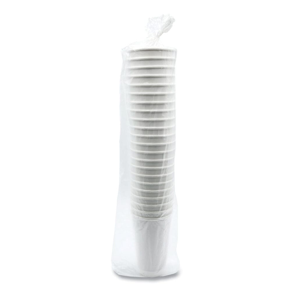 Paper Hot Cups, Double-Walled, 16 oz, White, 25/Pack - Image 2