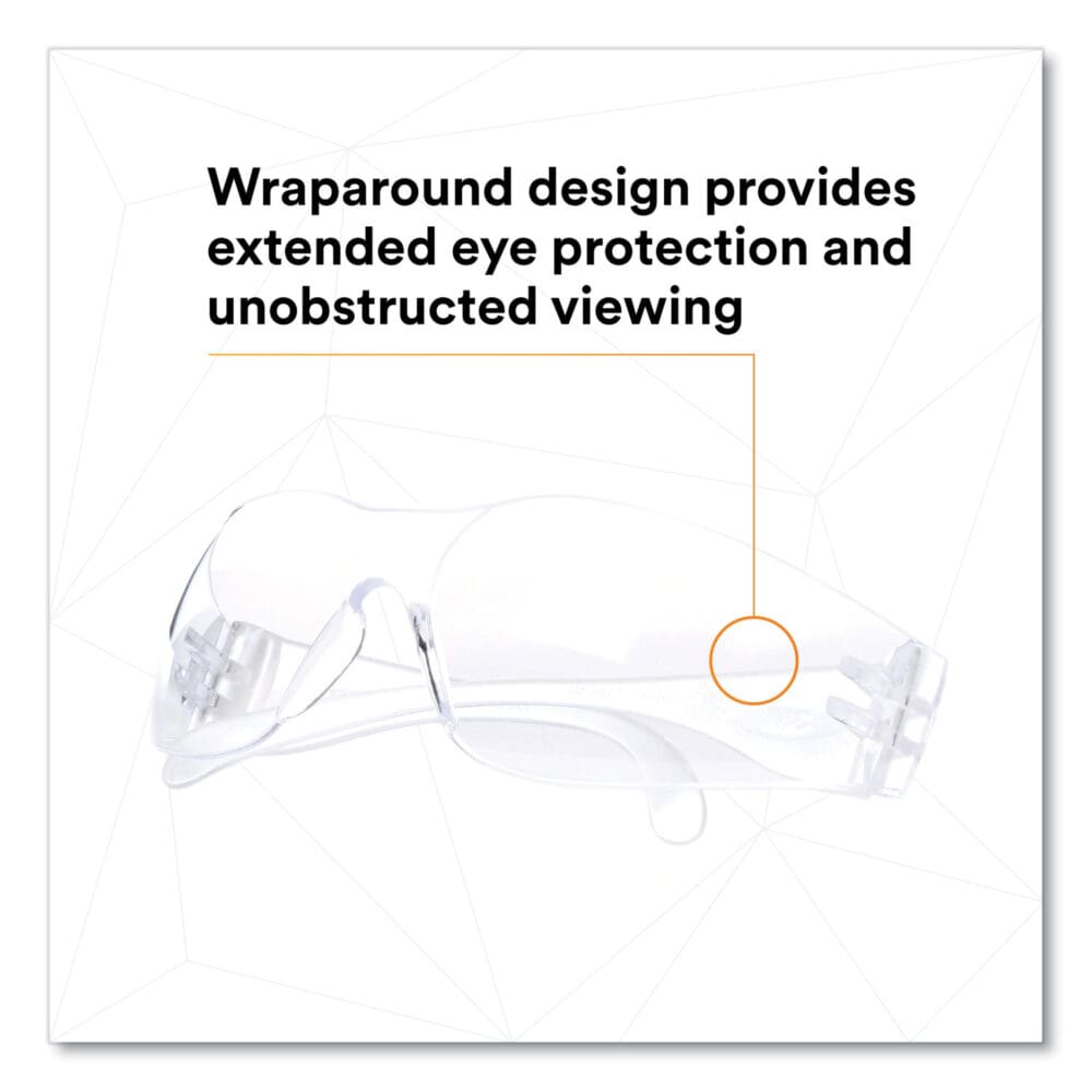 Virtua Protective Eyewear, Clear Polycarbonate Frame, Clear Polycarbonate Lens - Image 4