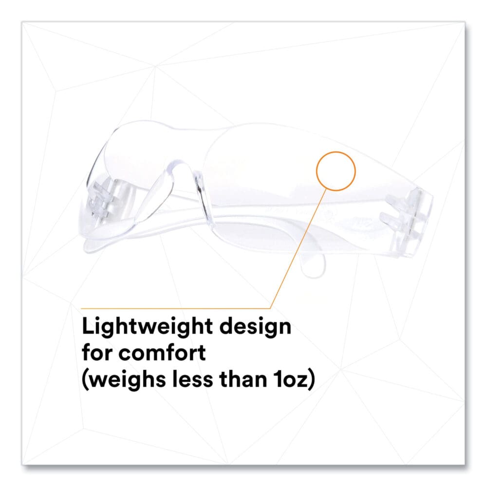 Virtua Protective Eyewear, Clear Polycarbonate Frame, Clear Polycarbonate Lens - Image 2