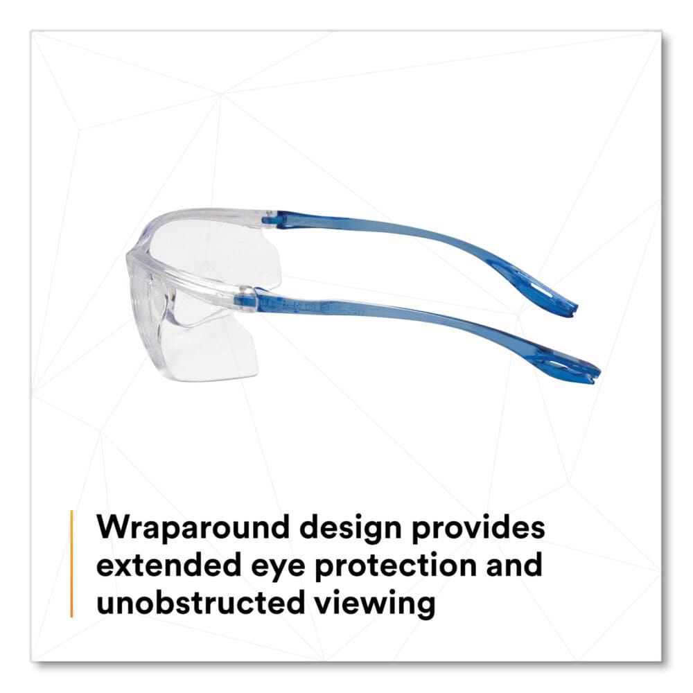 Virtua Sport CCS Protective Eyewear, Blue Plastic Frame, Clear Polycarbonate Lens - Image 2