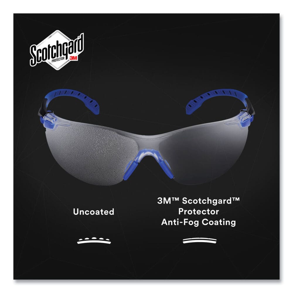 Solus 1000 Series Safety Glasses, Blue Plastic Frame, Clear Polycarbonate Lens - Image 4
