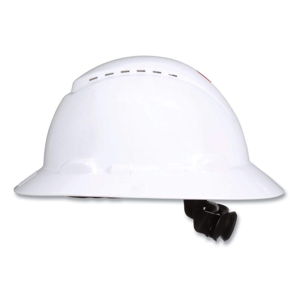 SecureFit H-Series Hard Hats, H-800 Vented Hat with UV Indicator, 4-Point Pressure Diffusion Ratchet Suspension, White - Image 3