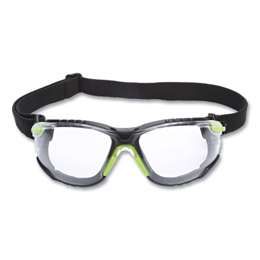 Solus 1000-Series Safety Glasses, Green Plastic Frame, Clear Polycarbonate Lens - Image 3