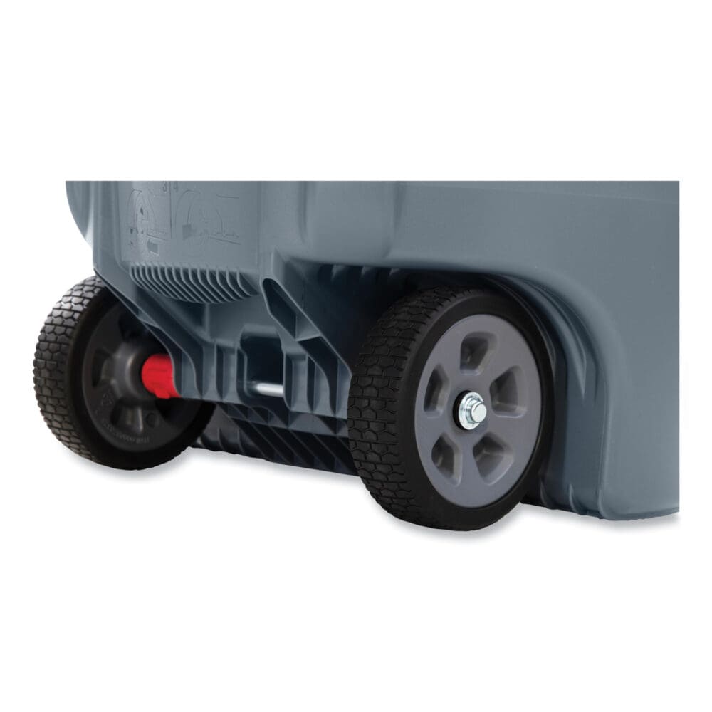 Vented Wheeled BRUTE Container, 32 gal, Plastic, Gray - Image 5