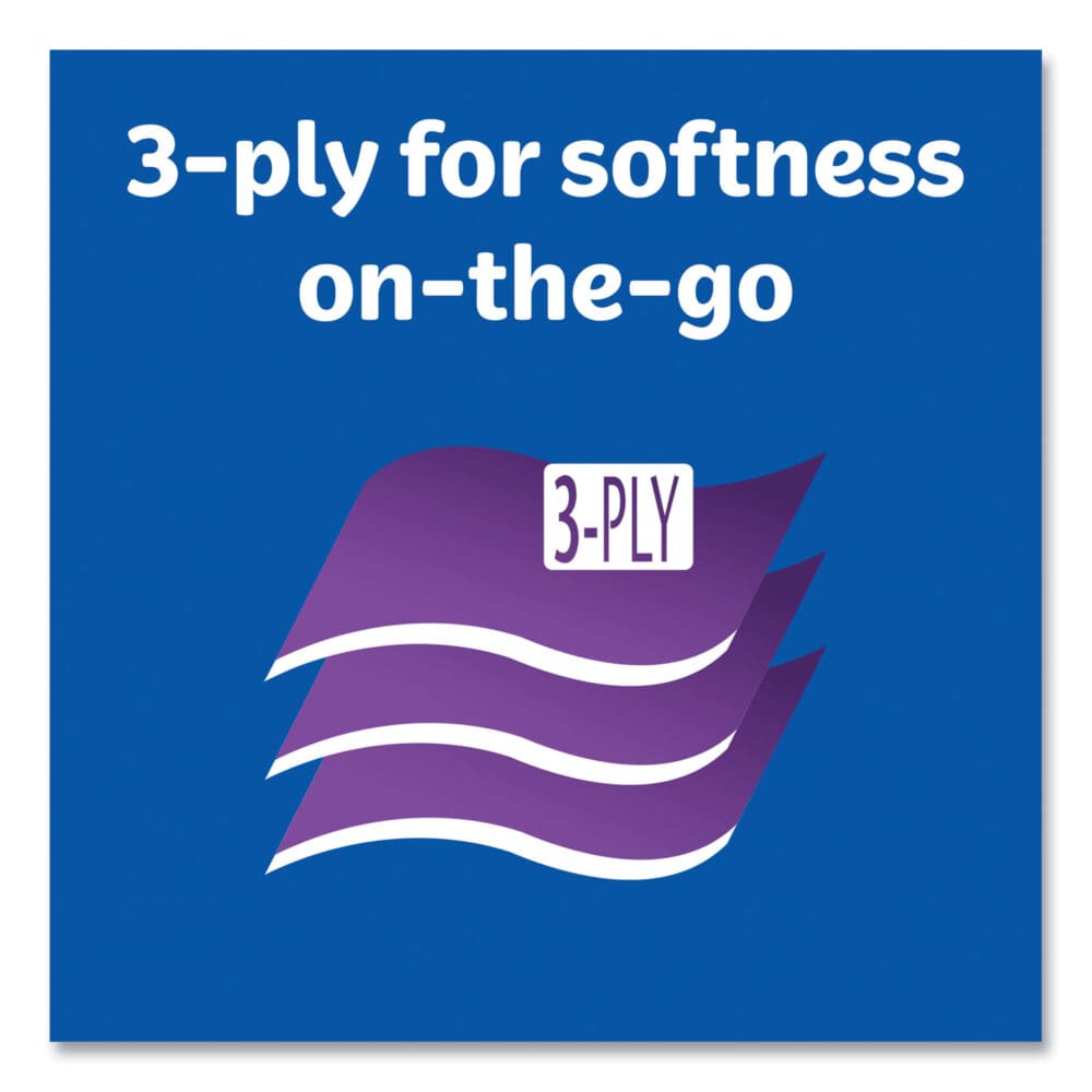 On The Go Packs Facial Tissues, 3-Ply, White, 10 Sheets/Pouch, 3 Pouches/Pack, 36 Packs/Carton - Image 7