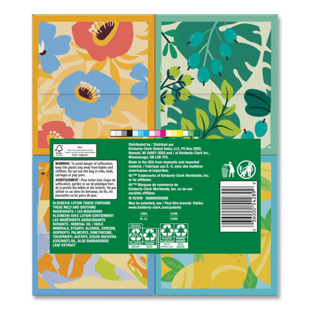 Lotion Facial Tissue, 3-Ply, White, 60 Sheets/Box, 4 Boxes/Pack, 8 Packs/Carton - Image 3