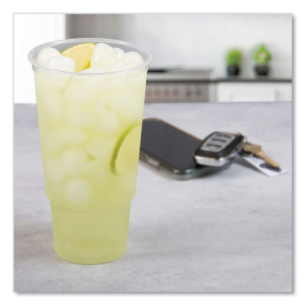 Conex ClearPro Plastic Cold Cups, Cold Cups, 32 oz, Clear, 25/Bag, 20 Bags/Carton - Image 4