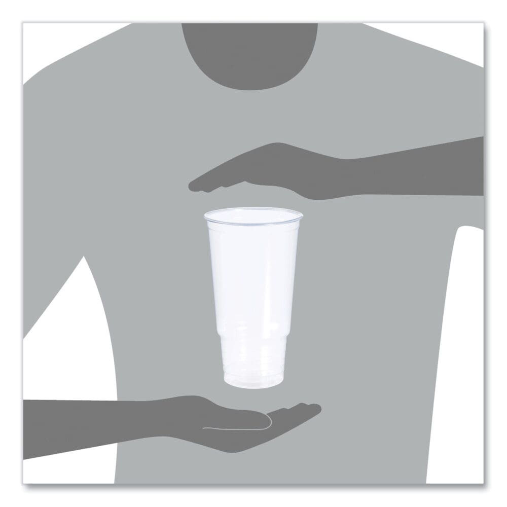 Conex ClearPro Plastic Cold Cups, Cold Cups, 32 oz, Clear, 25/Bag, 20 Bags/Carton - Image 5