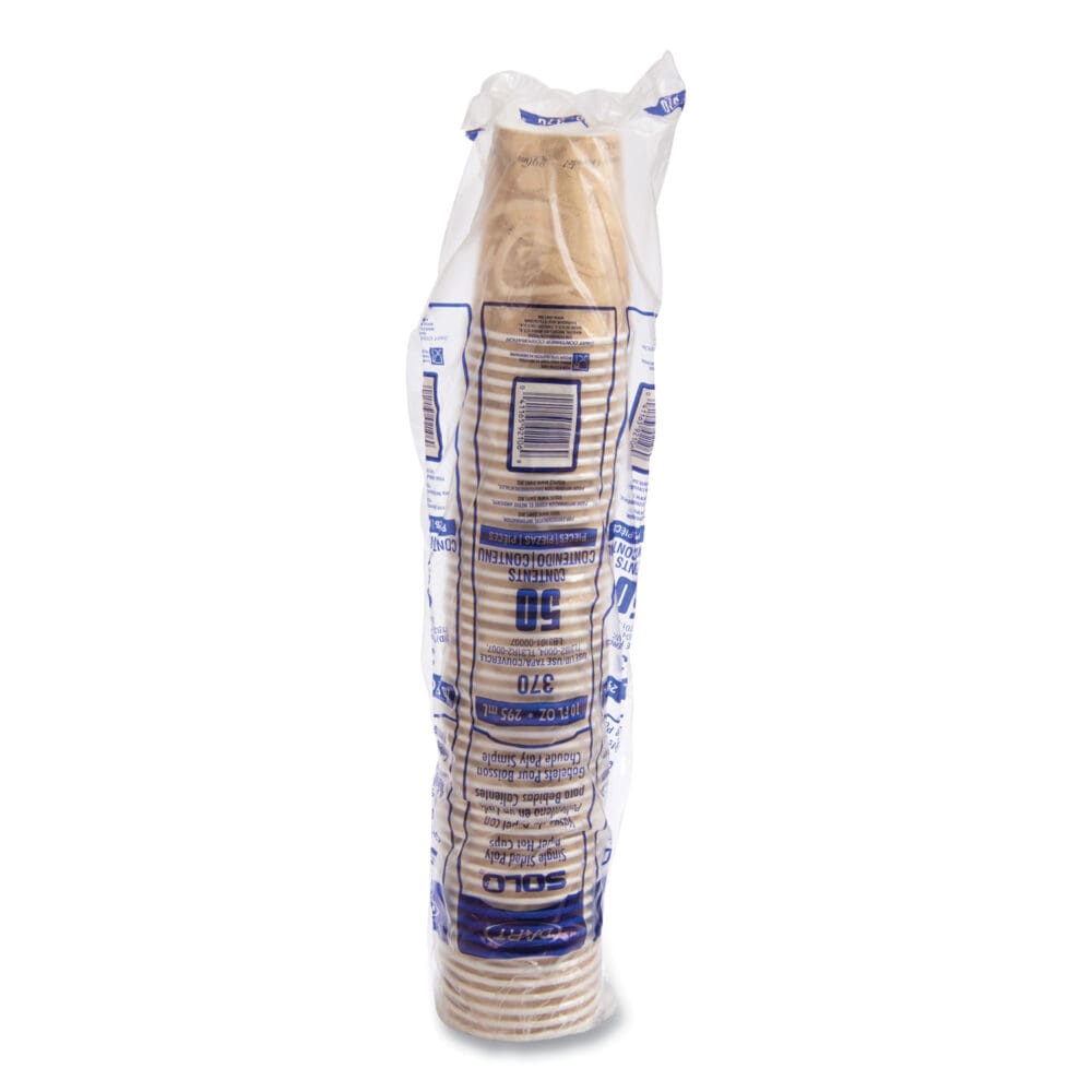 Single Sided Poly Paper Hot Cups, 10 oz, Mistique Design, 50/Bag, 20 Bags/Carton - Image 2