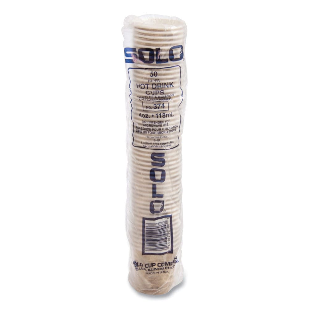 Single Sided Poly Paper Hot Cups, 4 oz, Mistique Design, 1,000/Carton - Image 2