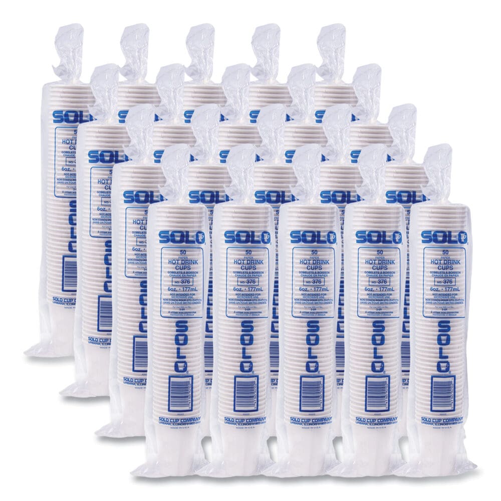 Single-Sided Poly Paper Hot Cups, 6 oz, White, 50/Pack, 20 Packs/Carton - Image 4