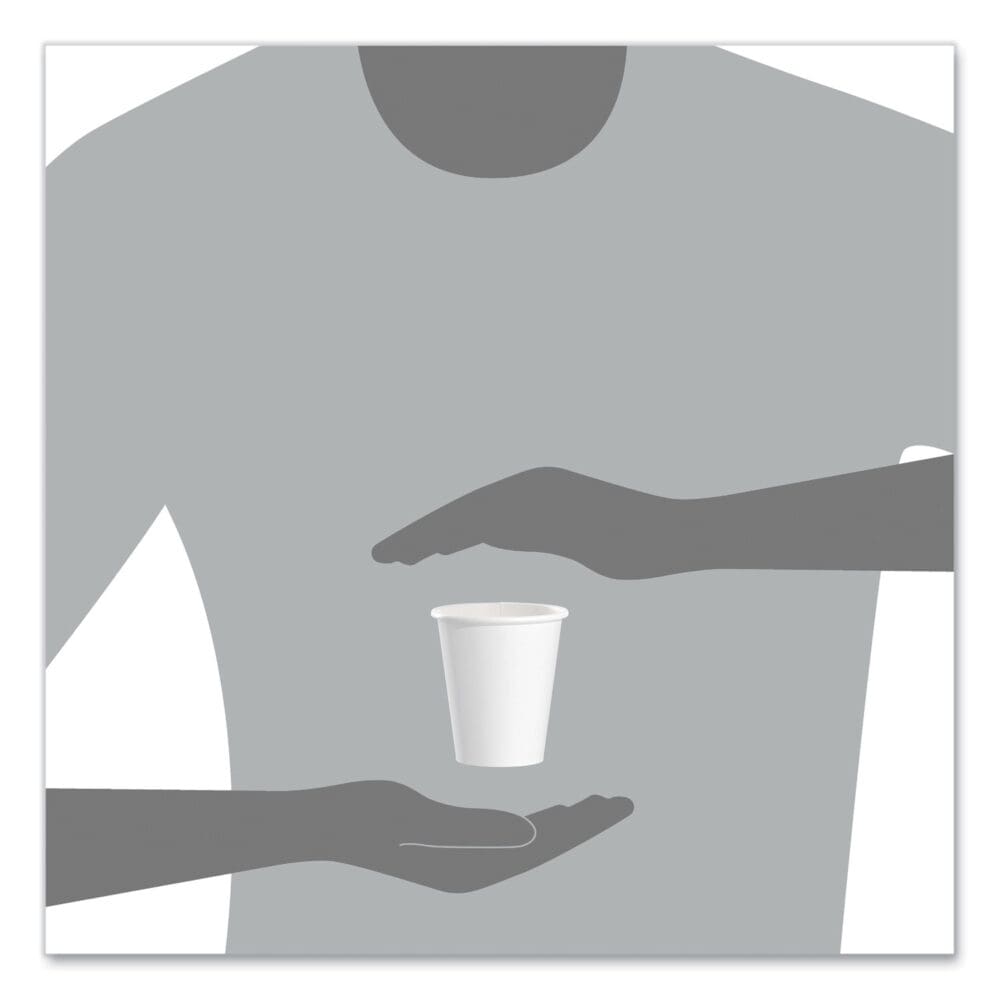 Single-Sided Poly Paper Hot Cups, 6 oz, White, 50/Pack, 20 Packs/Carton - Image 7