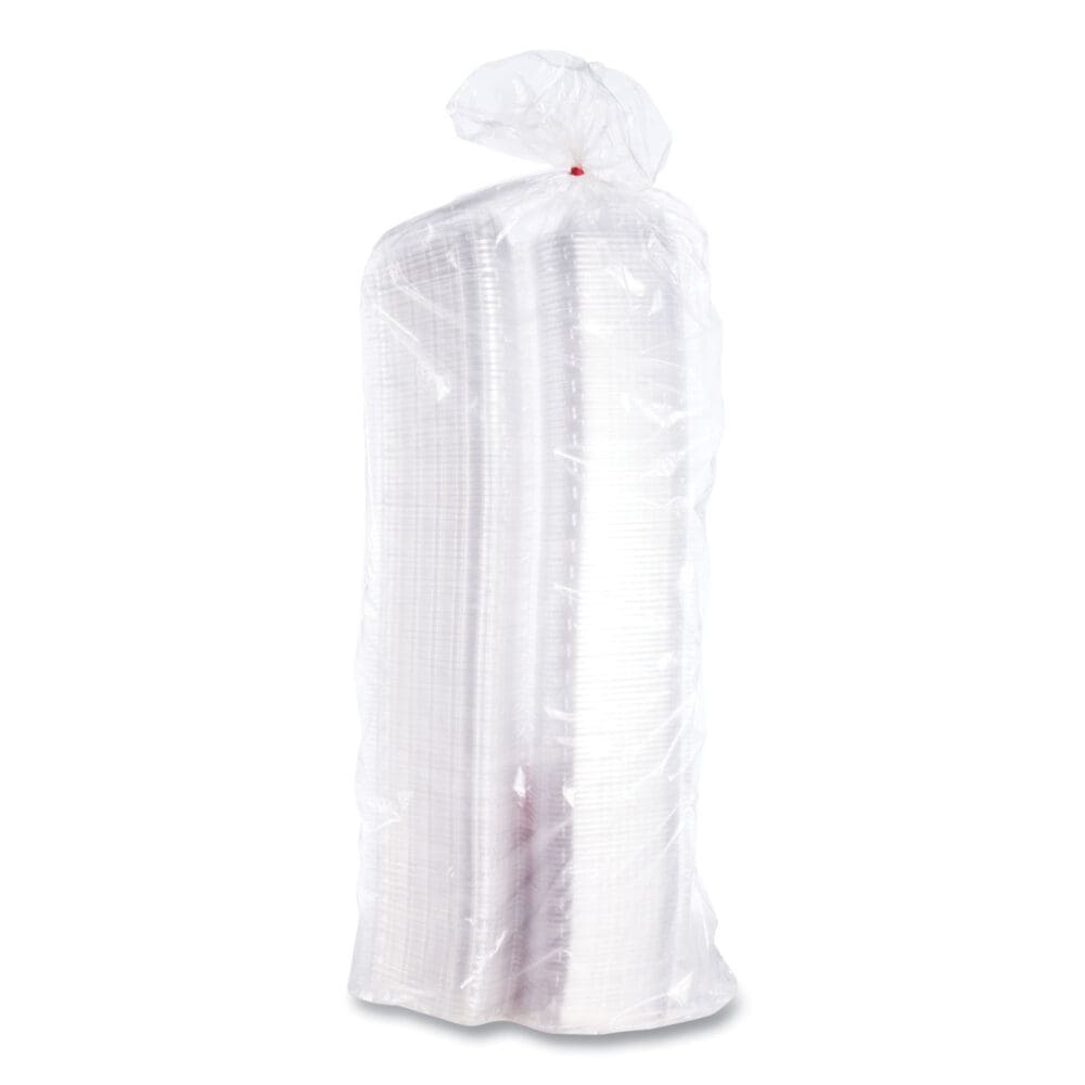 Showtime Clear Hinged Containers, Pie Wedge, 6.67 oz, 6.1 x 5.6 x 3, Clear, Plastic, 125/Pack, 2 Packs/Carton - Image 2