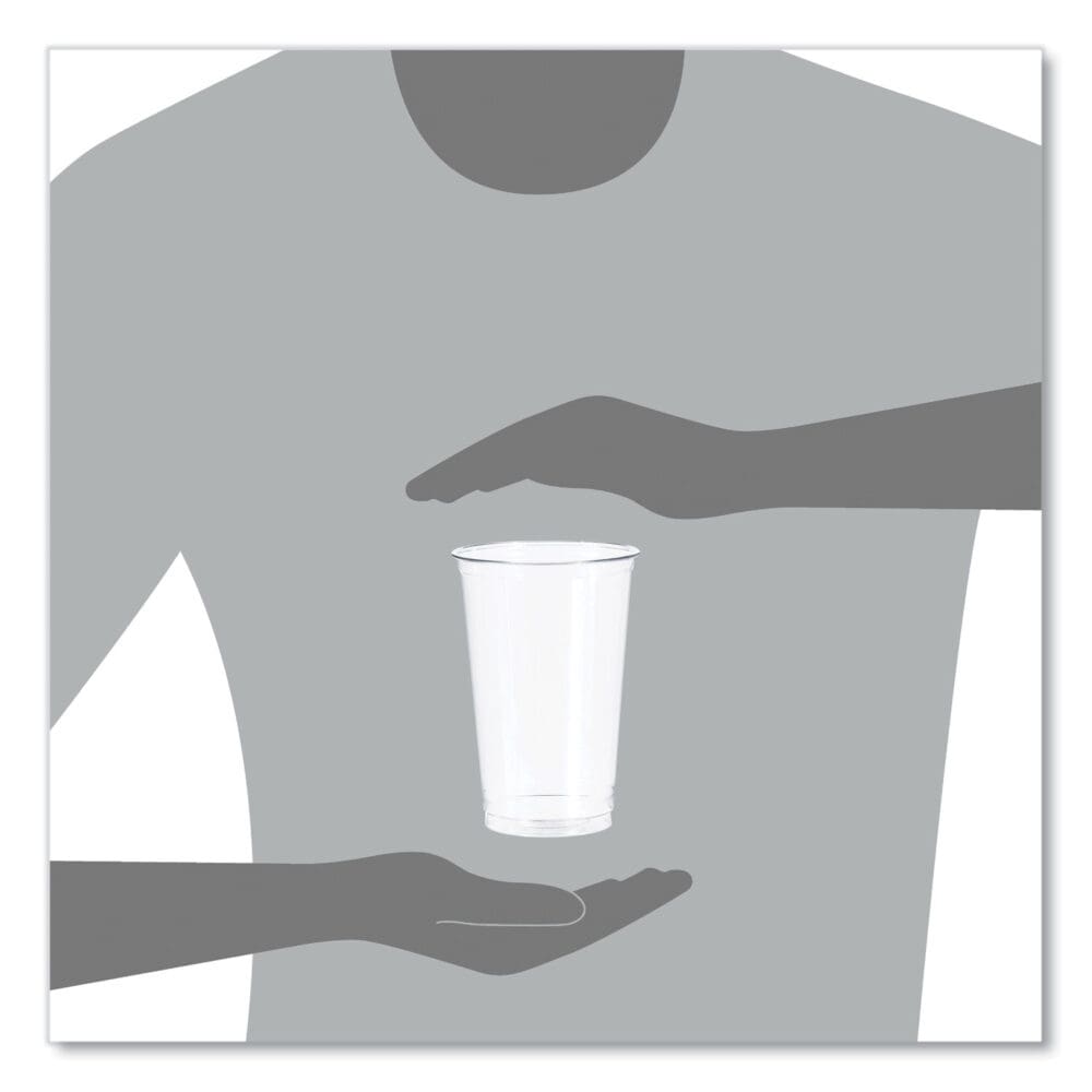 Ultra Clear PETE Cold Cups, 20 oz, Clear, 50/Sleeve, 20 Sleeves/Carton - Image 3