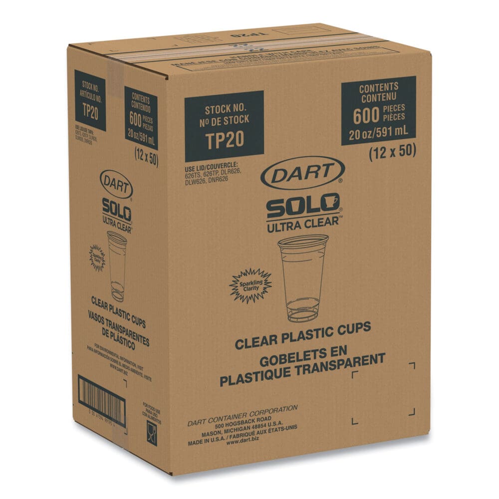 Ultra Clear Cups, 20 oz, PET, 50/Bag, 12 Bags/Carton - Image 8