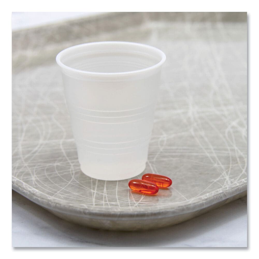 High-Impact Polystyrene Cold Cups, 5 oz, Translucent, 100/Pack - Image 3