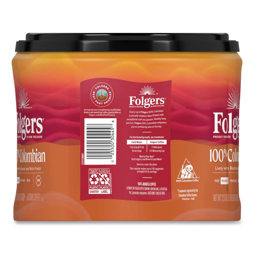 100% Columbian Coffee, 22.6 oz Canister - Image 4