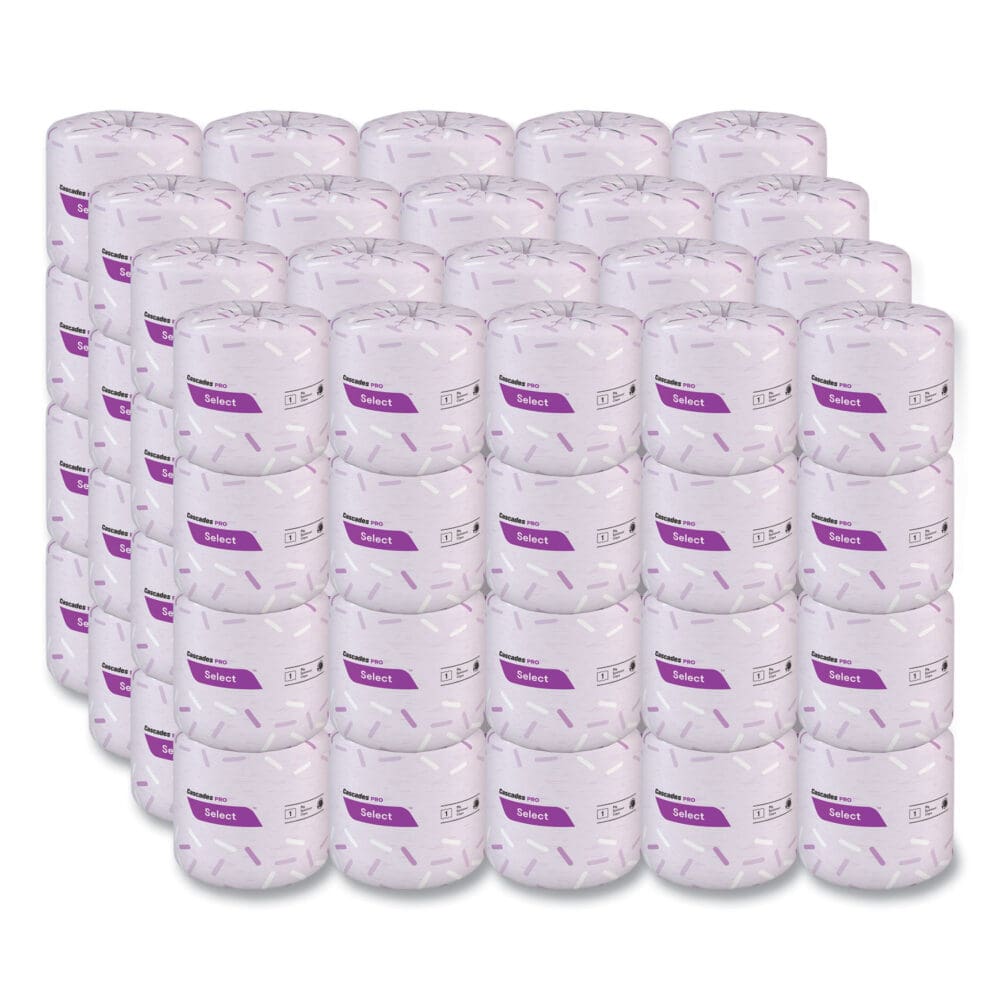 Select Standard Bath Tissue, 1-Ply, White, 1,210/Roll, 80 Rolls/Carton - Image 3