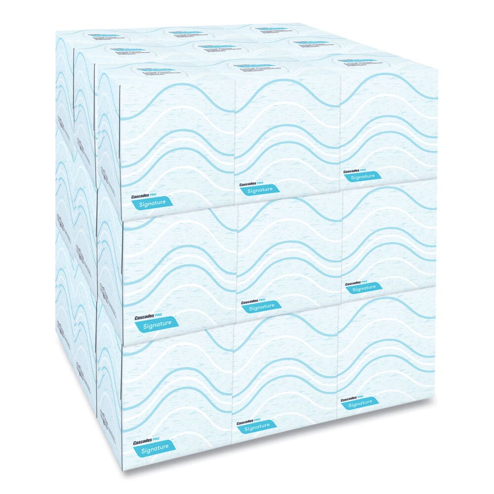 Signature Facial Tissue, 2-Ply, White, Cube, 90 Sheets/Box, 36 Boxes/Carton - Image 4