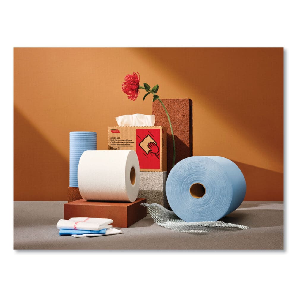 Tuff-Job S500 High Performance Wipers, 9.25 x 12.5, White, 176/Box, 10 Box/Carton - Image 4