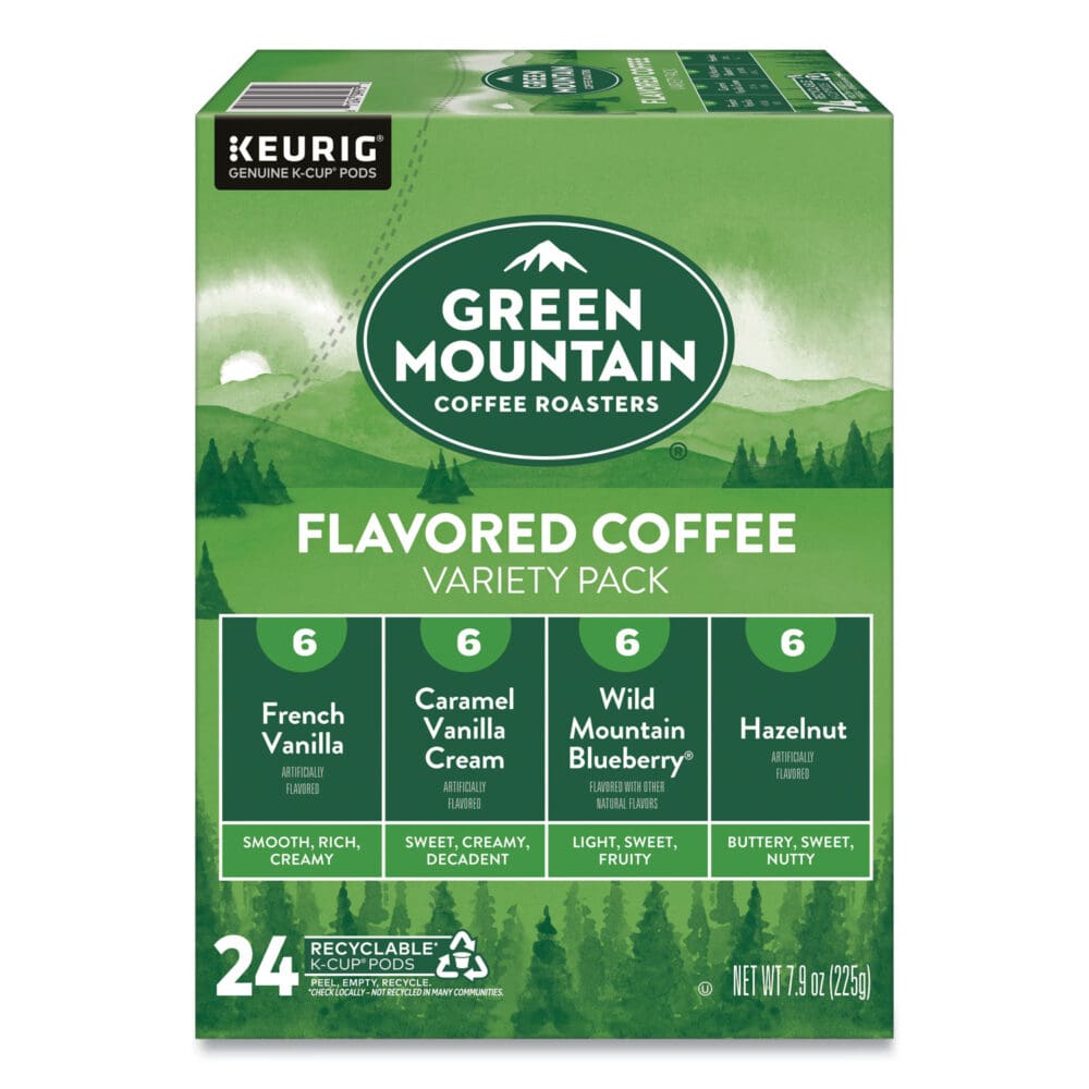 Flavored Variety Coffee K-Cups, Assorted Flavors, 0.38 oz K-Cup, 24/Box - Image 4