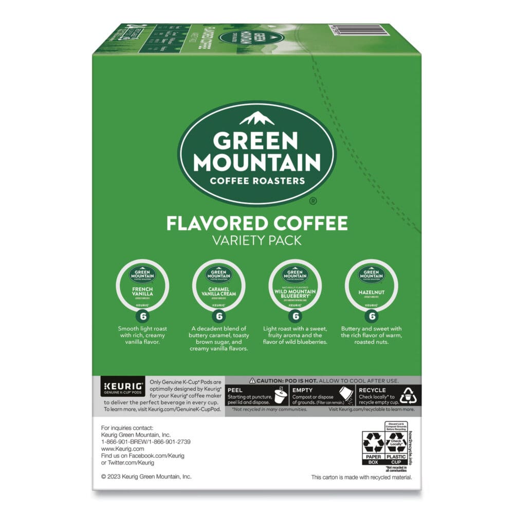 Flavored Variety Coffee K-Cups, Assorted Flavors, 0.38 oz K-Cup, 24/Box - Image 2