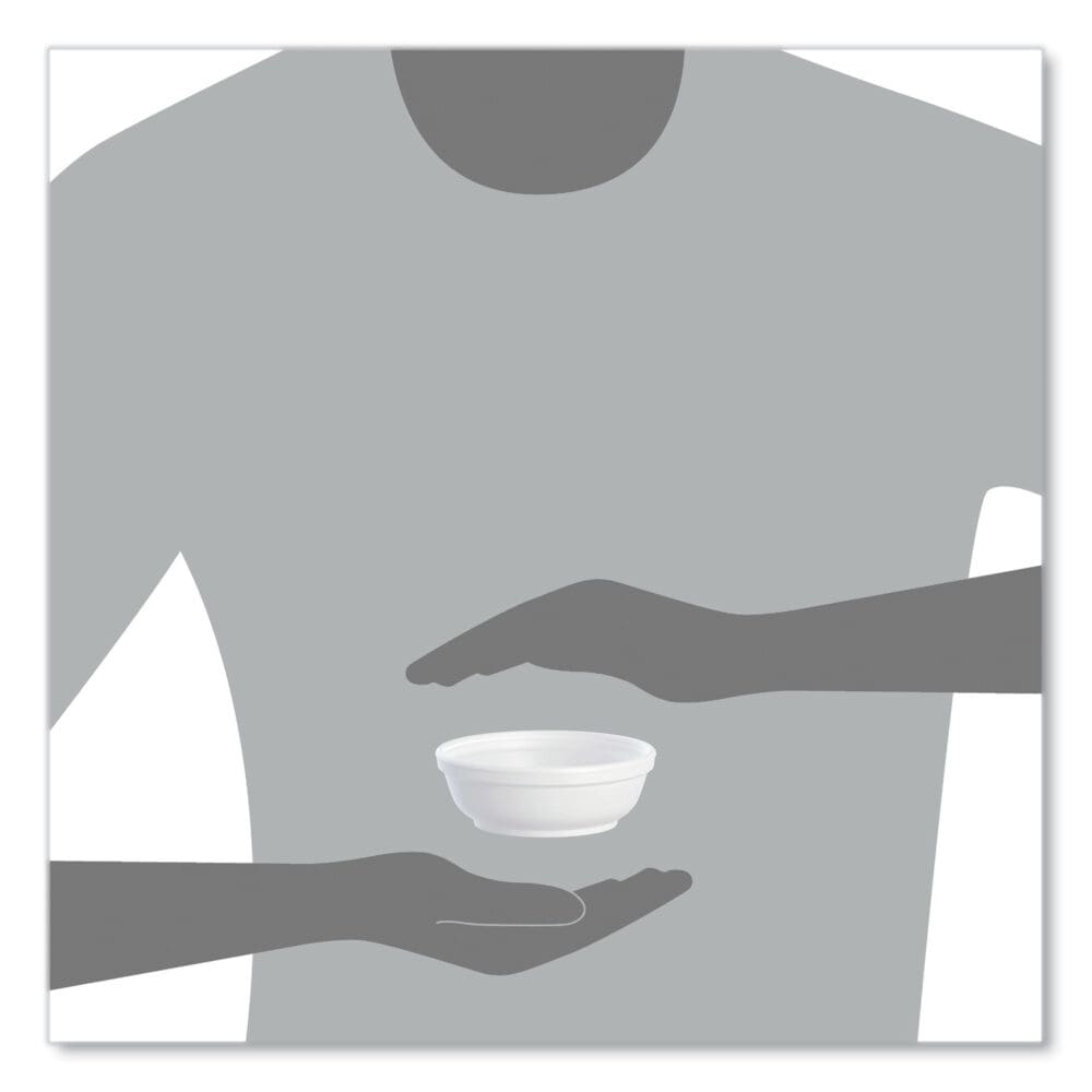 Insulated Foam Bowls, 6 oz, White, 50/Pack, 20 Packs/Carton - Image 5