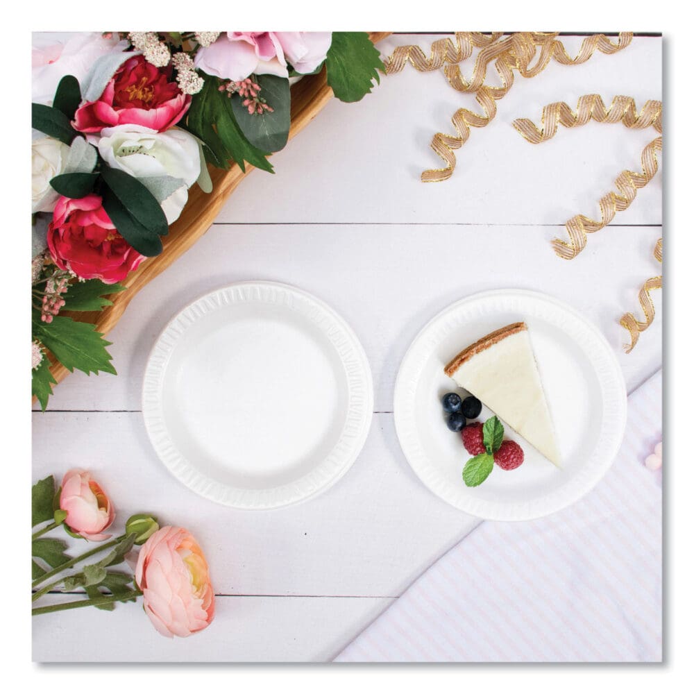 Concorde Foam Plate, 6" dia, White, 1,000/Carton - Image 4