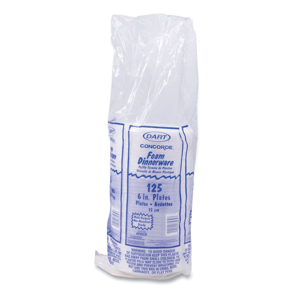 Concorde Foam Plate, 6" dia, White, 1,000/Carton - Image 7