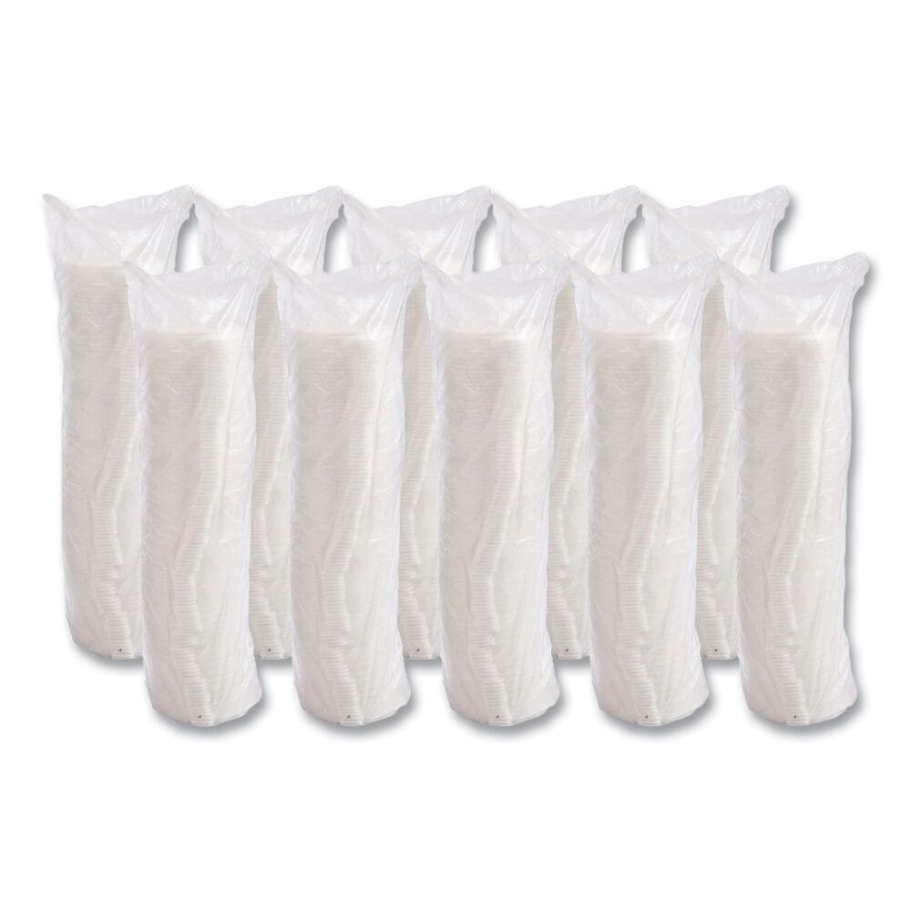 Lift n' Lock Plastic Hot Cup Lids, Fits 10 oz Cups, White, 1,000/Carton - Image 7