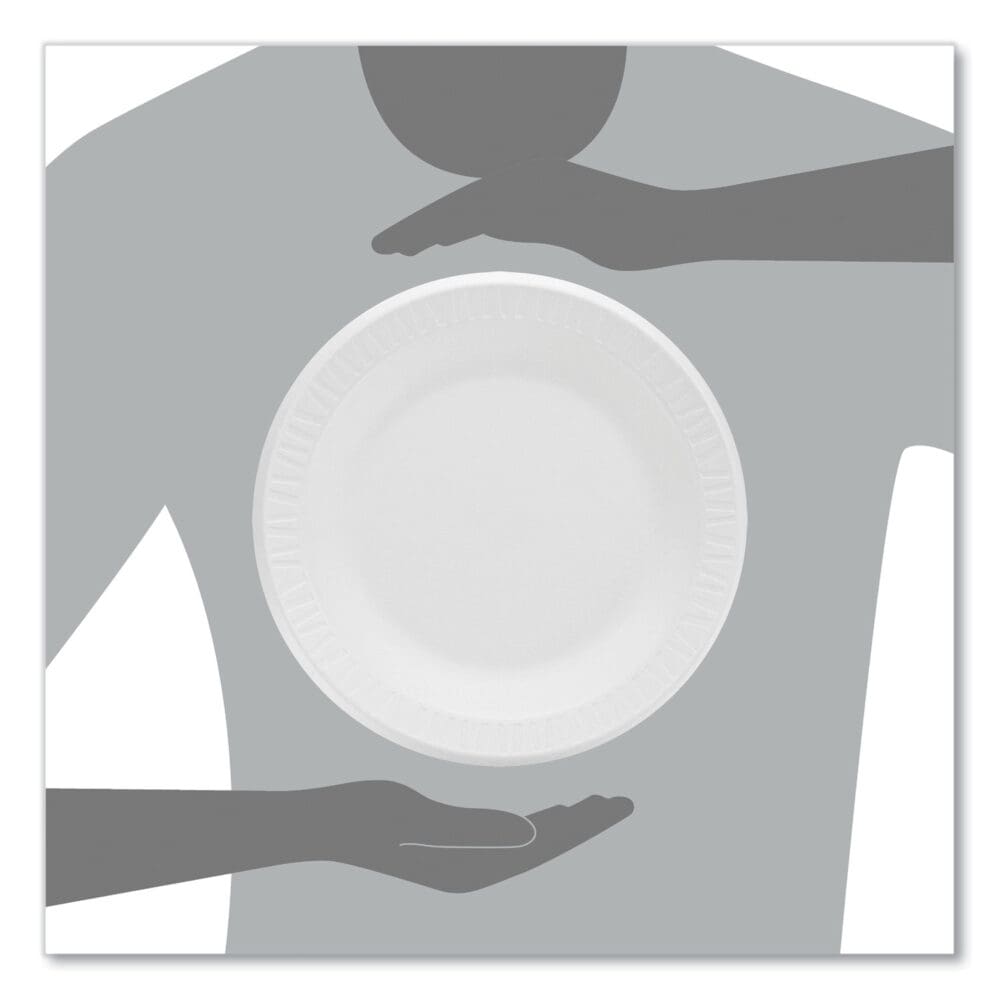 Concorde Foam Plate, 10.25" dia, White, 125/Pack, 4 Packs/Carton - Image 5