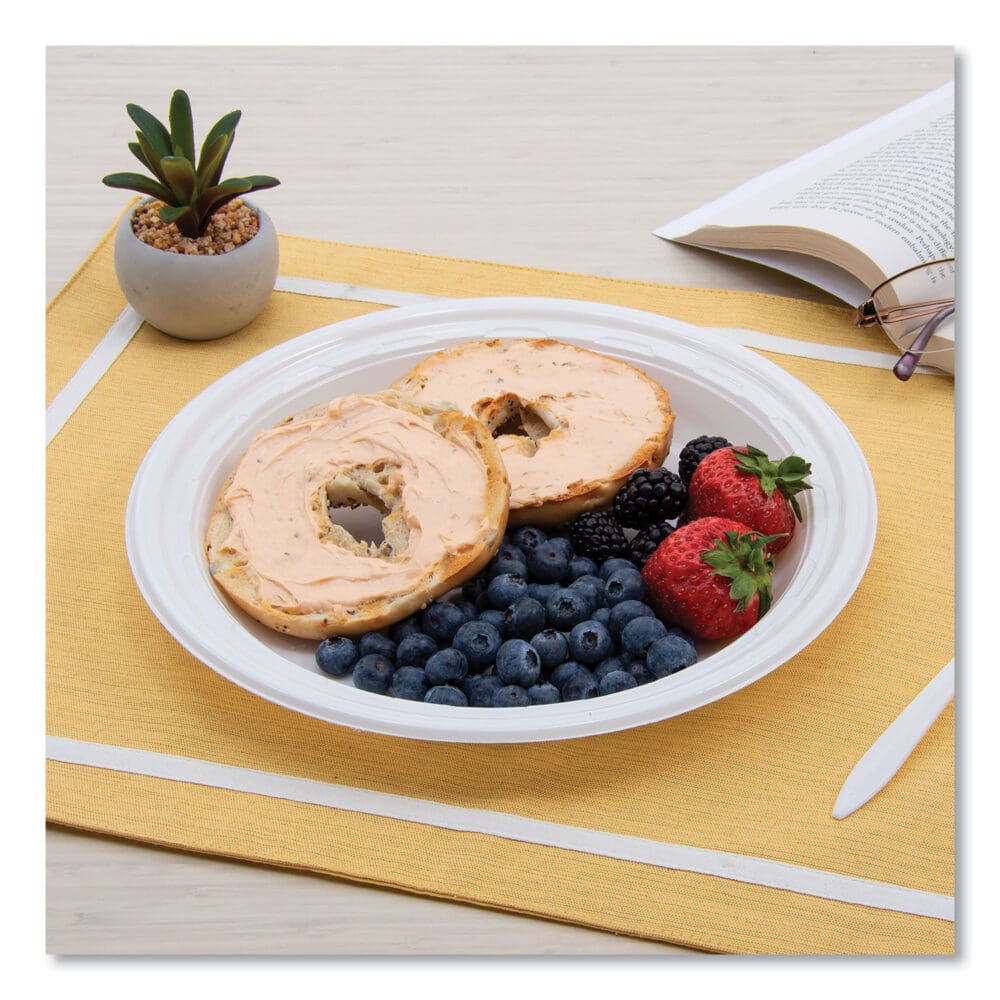 Famous Service Impact Plastic Dinnerware, Plate, 10.25" dia, White, 500/Carton - Image 3