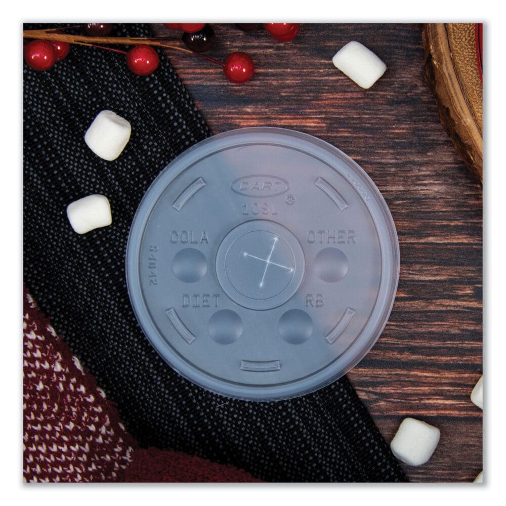 Plastic Cold Cup Lids, Fits 10 oz Cups, Translucent, 100 Pack, 10 Packs/Carton - Image 2