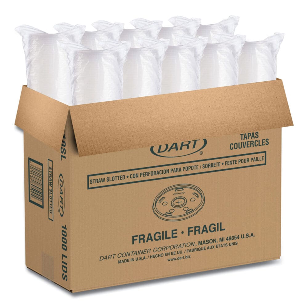 Plastic Cold Cup Lids, Fits 10 oz Cups, Translucent, 100 Pack, 10 Packs/Carton - Image 4