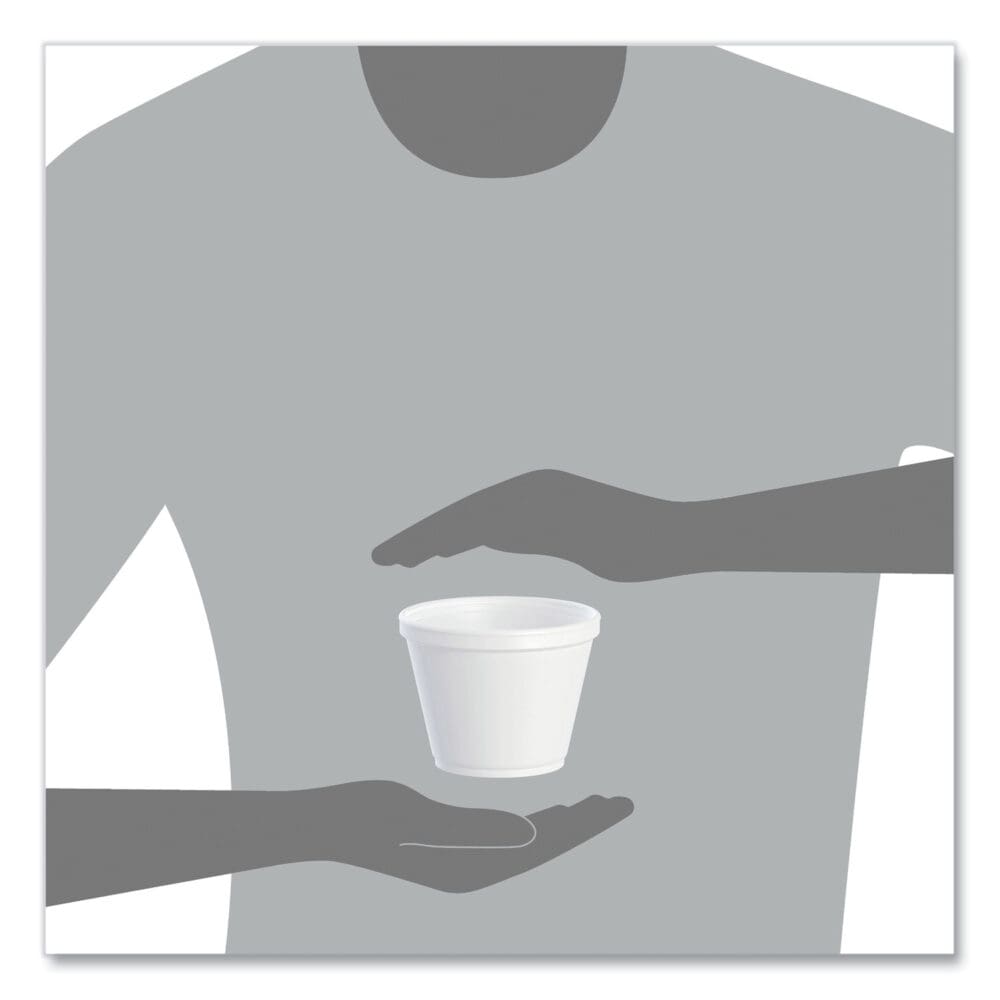 Food Containers, 12 oz, White, Foam, 25/Bag, 20 Bags/Carton - Image 6