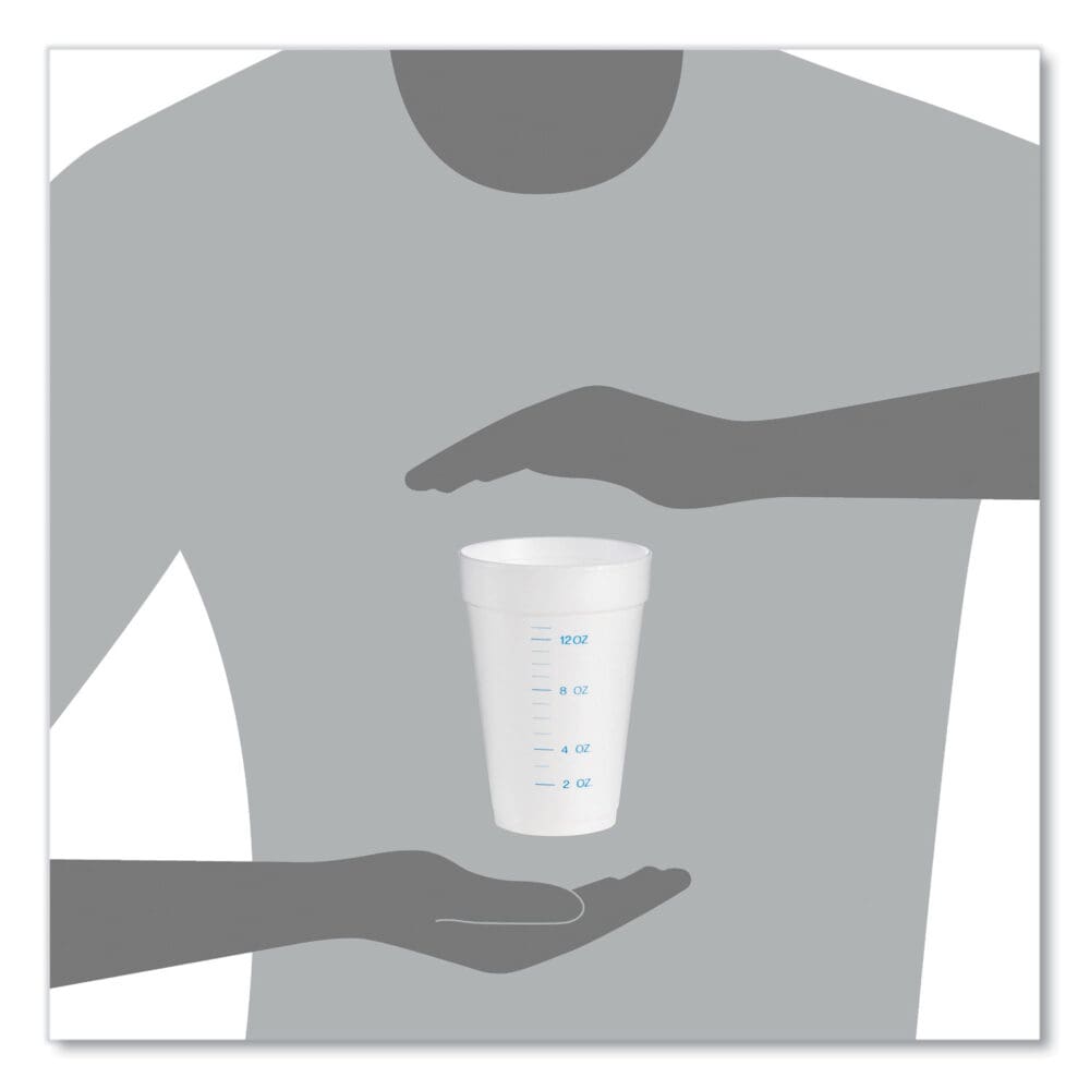 Graduated Foam Medical Cups, 16 oz, White, 25/Pack, 40 Packs/Carton - Image 7