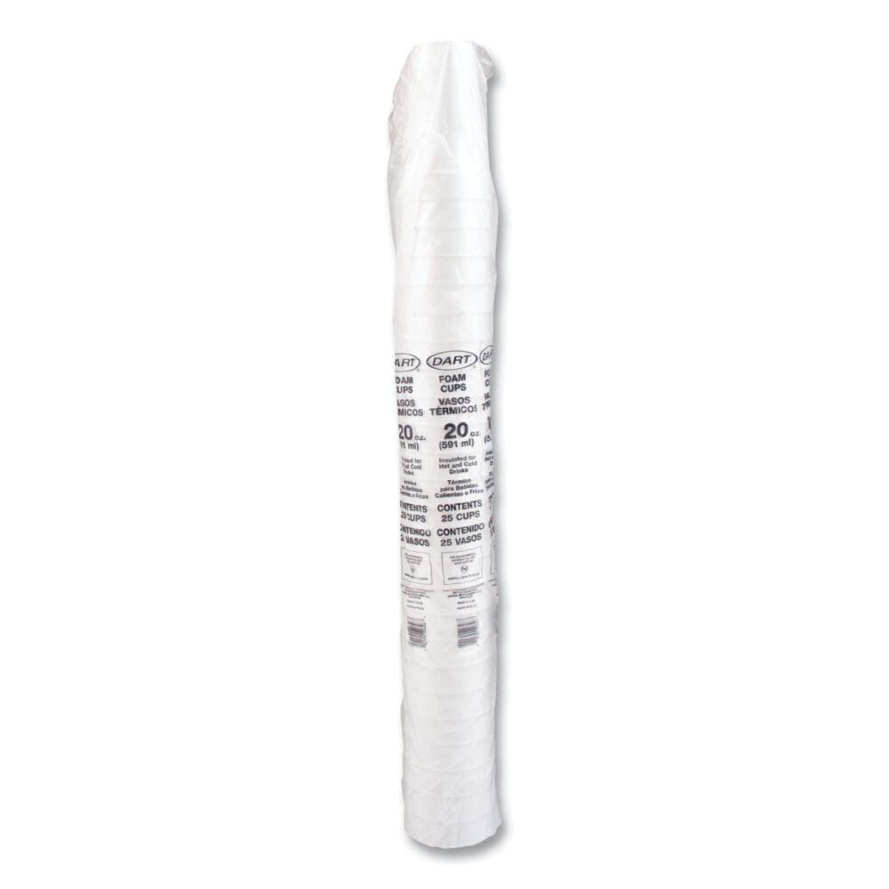 Foam Drink Cups, 20 oz, White, 500/Carton - Image 2