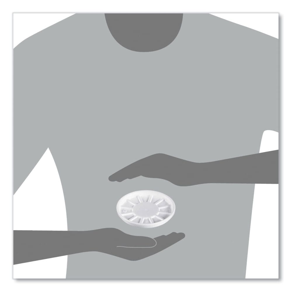 Vented Foam Lids, Fits 6 oz to 32 oz Cups, White, 50 Pack, 10 Packs/Carton - Image 4
