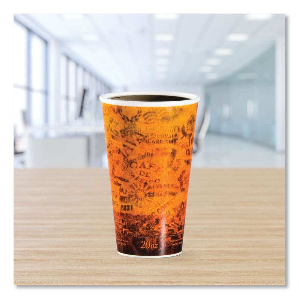 Fusion Escape Foam Hot/Cold Cups, 20 oz, Brown/Black, 500/Carton - Image 3