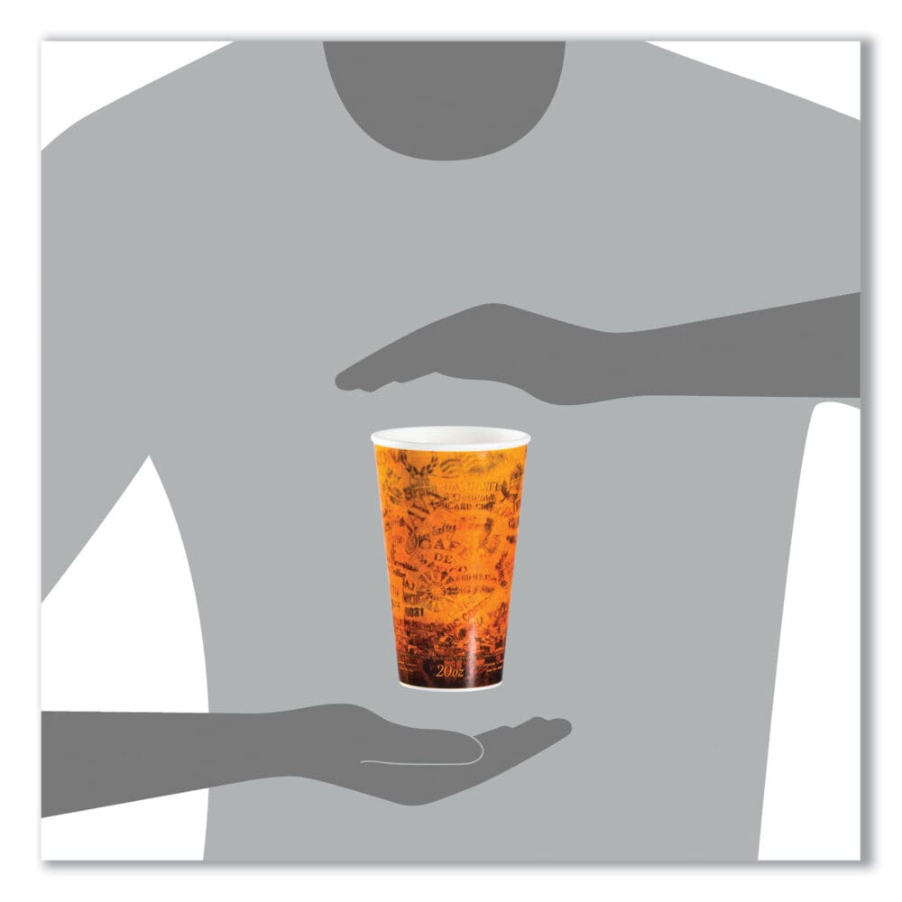 Fusion Escape Foam Hot/Cold Cups, 20 oz, Brown/Black, 500/Carton - Image 5