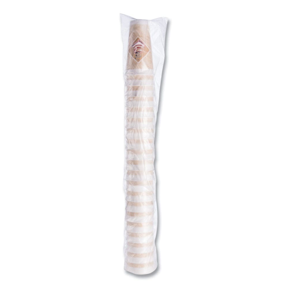 Cafe G Foam Hot/Cold Cups, 20 oz, Brown/Red/White, 20/Pack - Image 2