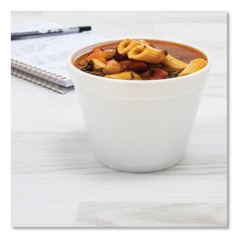 Foam Containers, 24 oz, White, 25/Bag, 20 Bags/Carton - Image 4