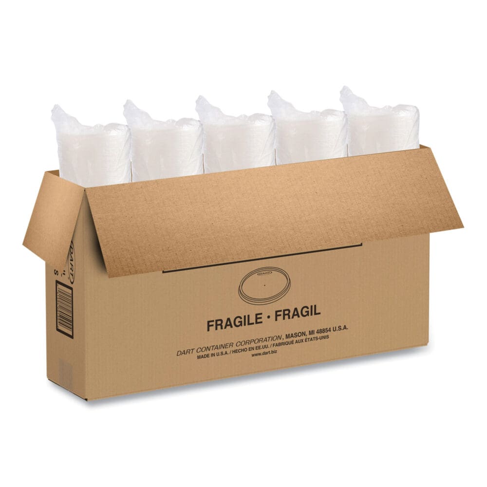 Plastic Lids for Foam Containers, Flat, Vented, Fits 24-32 oz, Translucent, 100/Pack, 5 Packs/Carton - Image 5