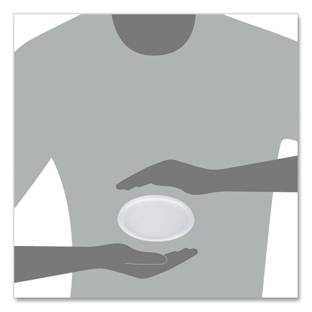 Plastic Lids for Foam Containers, Flat, Vented, Fits 24-32 oz, Translucent, 100/Pack, 5 Packs/Carton - Image 4