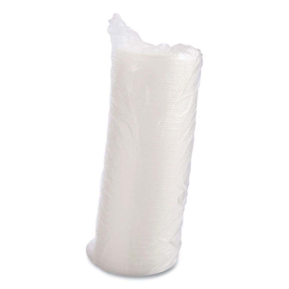Plastic Lids for Foam Containers, Flat, Vented, Fits 24-32 oz, Translucent, 100/Pack, 5 Packs/Carton - Image 2