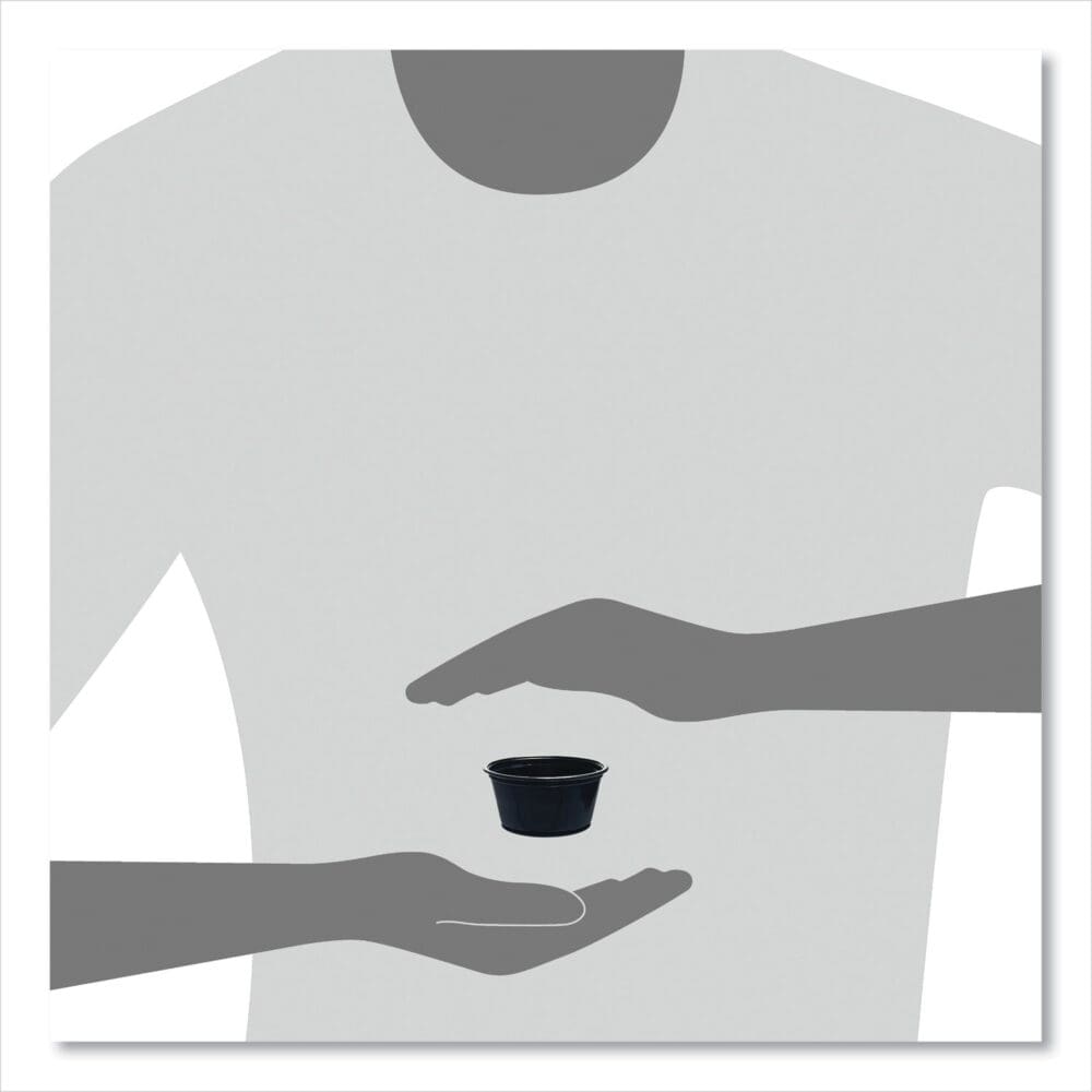 Conex Complements Portion/Medicine Cups, 2 oz, Black, 125/Bag, 20 Bags/Carton - Image 5