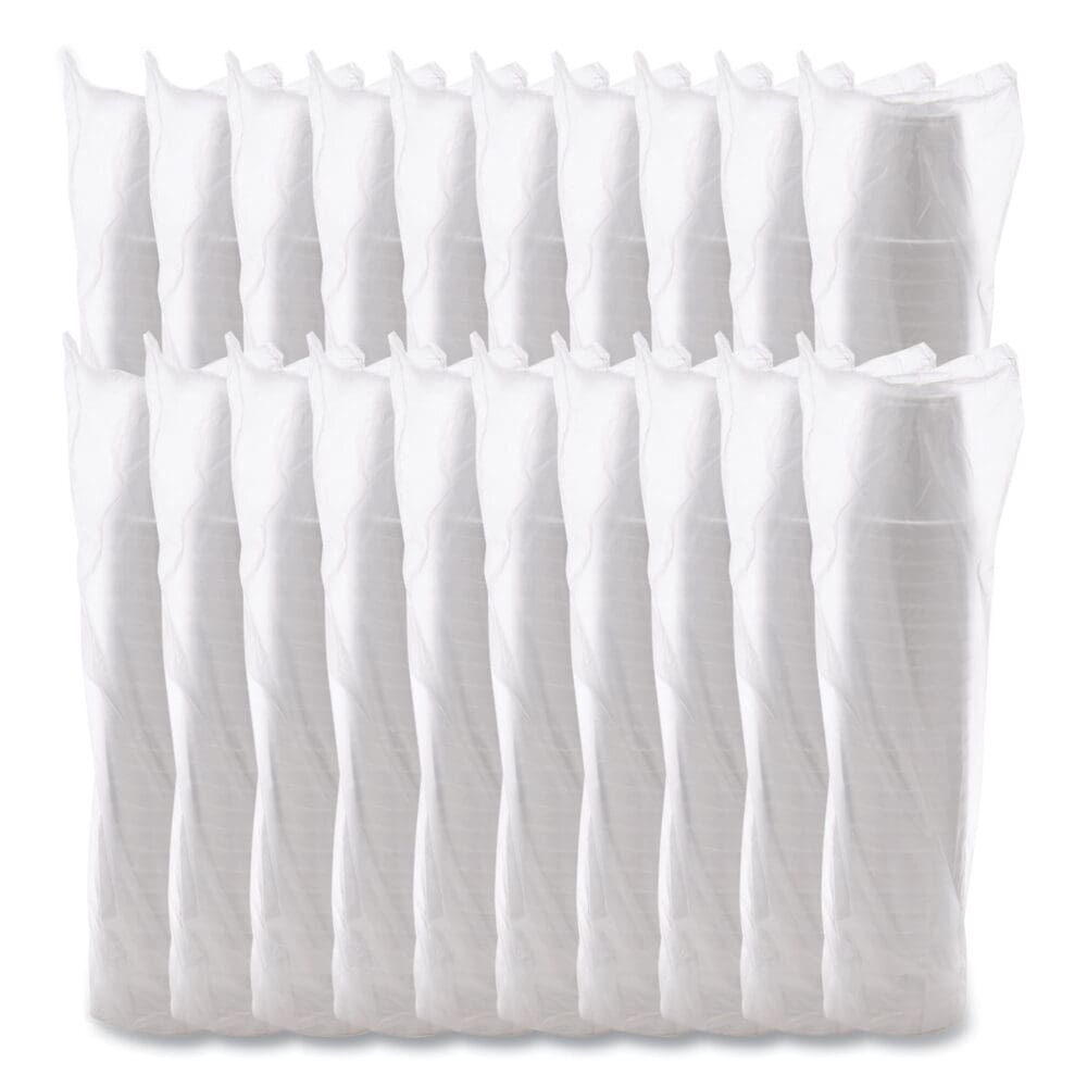 Foam Containers, Squat, 16 oz, White, 25/Bag, 20 Bags/Carton - Image 6