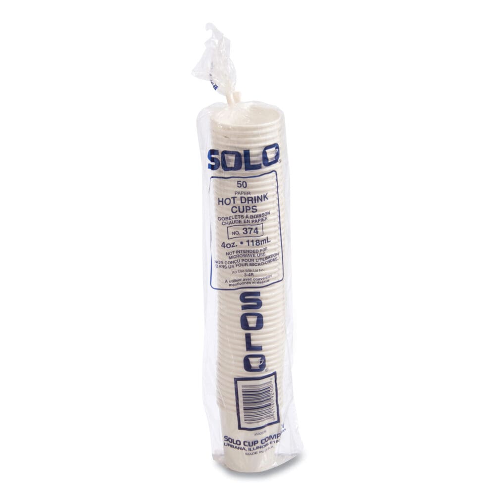 Single-Sided Poly Paper Hot Cups, 4 oz, White, 50 Bag, 20 Bags/Carton - Image 2